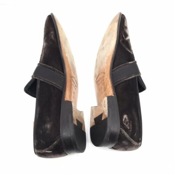 Salvatore Ferragamo Mens Velvet Slip On Loafers Size 8.5 Brown - Picture 6 of 9